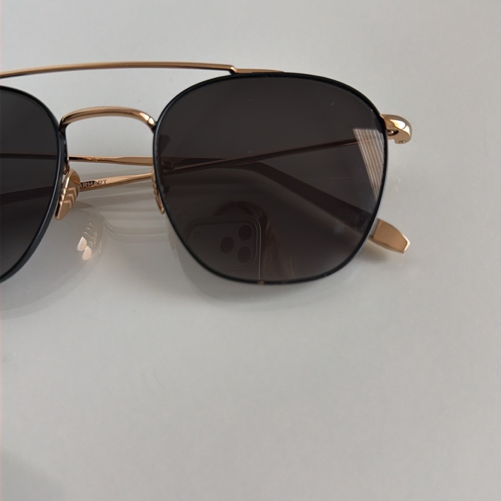 Krewe Earhart Matte Black and 24K Sunglasses - Picture 6 of 9